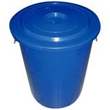 万用连盖圆桶 150L（宽55.5*高68.5cm）<蓝色>