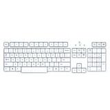 罗技 K100 经典有线键盘（PS/2接口）<白色>